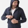 Faherty Brand Men's High Pile Fleece Zip Hoodie -ST.BERNARD MKH2201xNAVYMELANGExPrimary 82505547