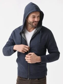 Faherty Brand Men's High Pile Fleece Zip Hoodie