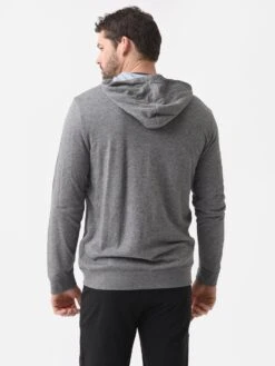 Faherty Brand Men's Cloud Reversible Zip Hoodie -ST.BERNARD MKH2224xMEDIUMGREYHEATHERLIGHTBLUEHEATHERxAlt4 82495013