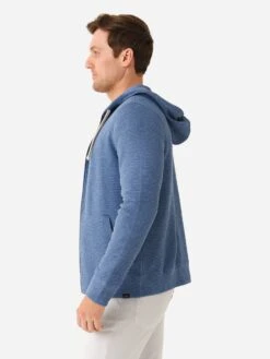 Faherty Brand Men's Surf Waffle Zip Hoodie -ST.BERNARD MKS2305xCLEARWATERHEATHERxAlt3 91490833