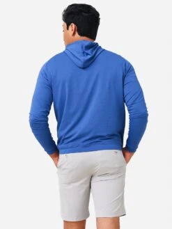 Peter Millar Crown Sport Men's Pine Performance Hoodie -ST.BERNARD MS22EK45xSPORTNAVYxAlt3 70977850