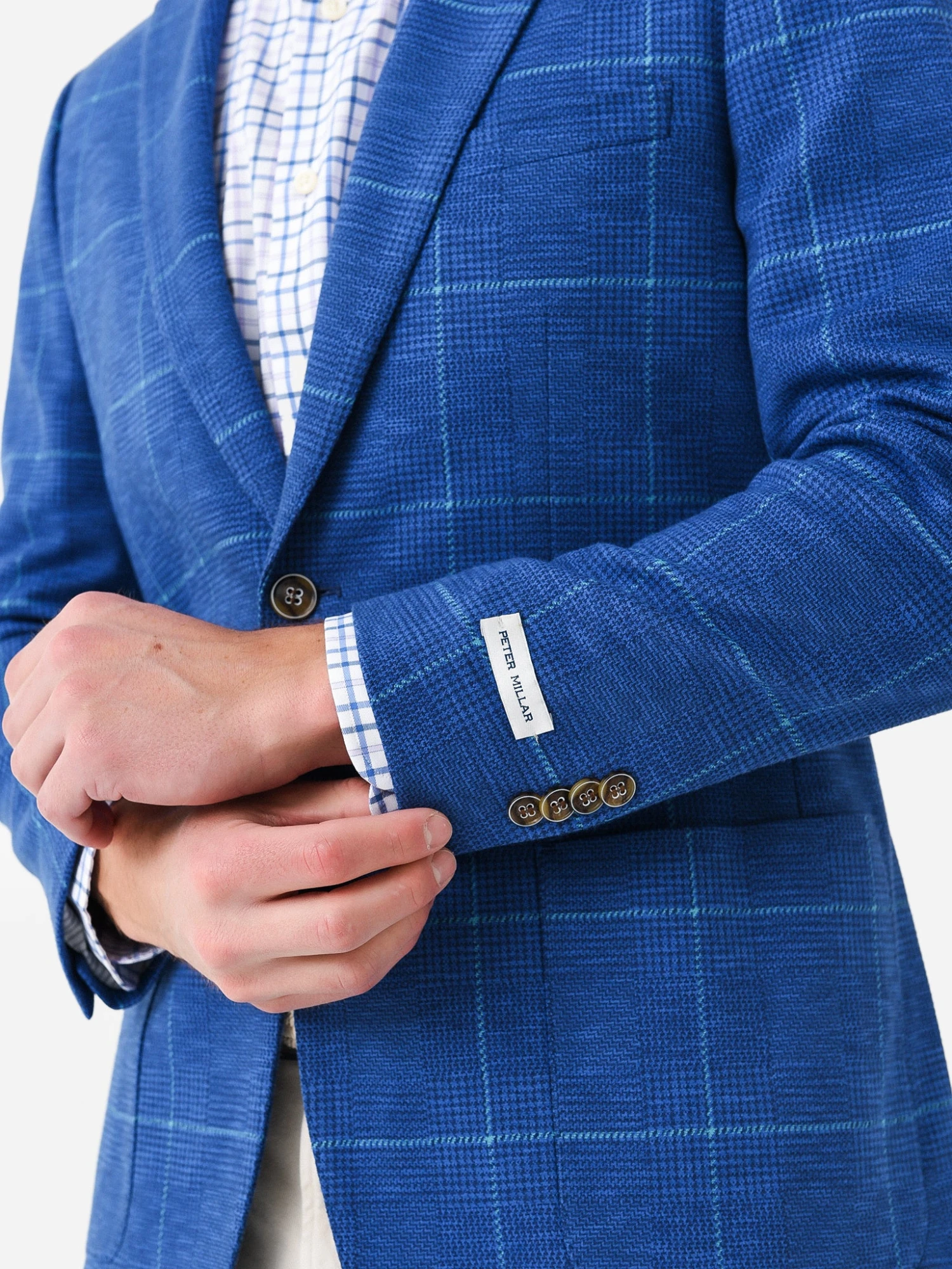 Peter Millar Crown Men's Islip Houndstooth Pane Soft Jacket 4 Peter Millar Crown Men's Islip Houndstooth Pane Soft Jacket - Image 2