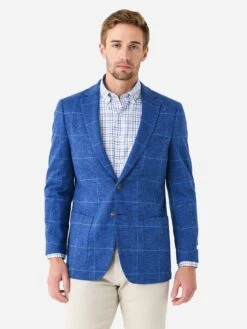 Peter Millar Crown Men's Islip Houndstooth Pane Soft Jacket 10 Peter Millar Crown Men's Islip Houndstooth Pane Soft Jacket -ST.BERNARD MS23J01xATLANTICBLUExAlt2 93137160