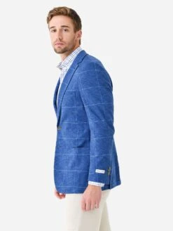 Peter Millar Crown Men's Islip Houndstooth Pane Soft Jacket 12 Peter Millar Crown Men's Islip Houndstooth Pane Soft Jacket -ST.BERNARD MS23J01xATLANTICBLUExAlt4 93137163