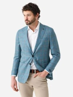 Peter Millar Crown Crafted Men's Bern Windowpane Soft Jacket -ST.BERNARD MS23XJ02xSTAINEDGLASSxAlt2 92675072