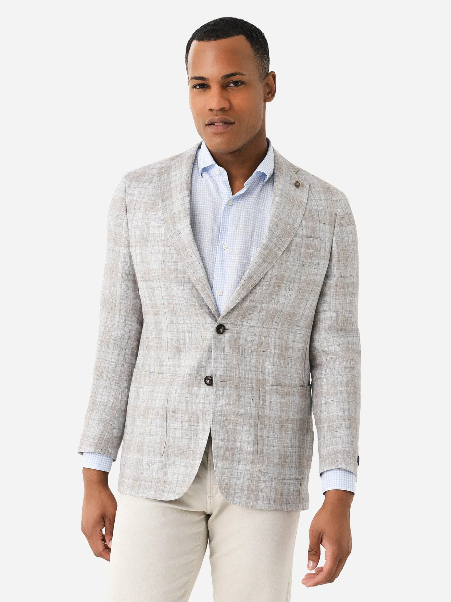 Peter Millar Crown Crafted Men's Bay Plaid Soft Jacket 4 Peter Millar Crown Crafted Men's Bay Plaid Soft Jacket - Image 2