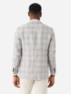 Peter Millar Crown Crafted Men's Bay Plaid Soft Jacket 9 Peter Millar Crown Crafted Men's Bay Plaid Soft Jacket -ST.BERNARD MS23XJ11xBRITISHGREYxAlt4 93191363