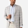 Peter Millar Crown Crafted Men's Bay Plaid Soft Jacket -ST.BERNARD MS23XJ11xBRITISHGREYxPrimary 93191219