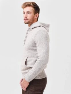Faherty Brand Men's Cashmere Wool Marled Hoodie -ST.BERNARD MYH2112xOATMEALMARLxAlt2 54057455
