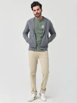 Velvet Men's Rodan Luxe Fleece Zip Hoodie -ST.BERNARD RODAN01 CxCHARCOALxAlt2 54575842