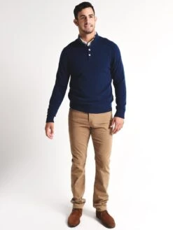 Hartford Cashmere High Neck Pullover -ST.BERNARD aqt7337 ink navyalt1