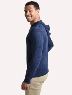 Hartford Men's Hoody Knitted Pull Over -ST.BERNARD art4324 navy indigomixalt2