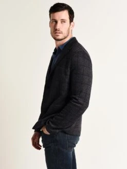 Harris Wharf London Blazer Overcheck -ST.BERNARD c8g24mmj f blue greyalt2