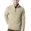 Saint Bernard Men's Fuzzy 1/4 Zip Pullover -ST.BERNARD fuzzy pullover tan