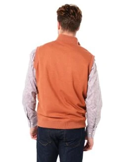 Saint Bernard 1/4 Zip Covered Placket Vest -ST.BERNARD hlil035 rustalt3