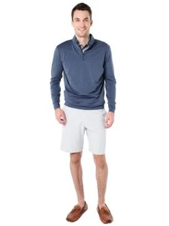 Peter Millar Men's Sugar Stripe Perth Performance Pullover -ST.BERNARD mf16ek40e midnightalt3