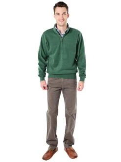 Peter Millar Men's Melange 1/4 Zip Fleece Pullover 9 Peter Millar Men's Melange 1/4 Zip Fleece Pullover -ST.BERNARD mf16k36 nottinghamalt1