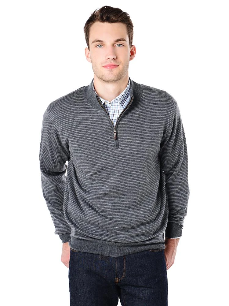 Peter Millar Striped Quarter Zip Sweater 4 Peter Millar Striped Quarter Zip Sweater - Image 2