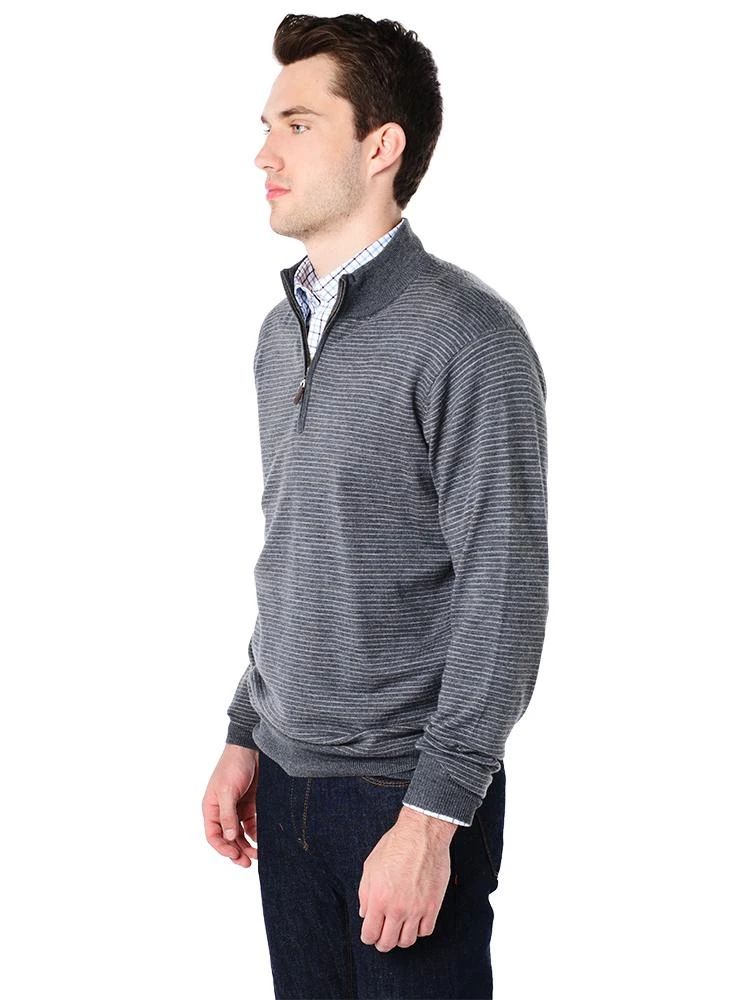 Peter Millar Striped Quarter Zip Sweater 6 Peter Millar Striped Quarter Zip Sweater - Image 4