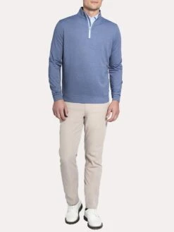 Peter Millar Perth Stretch Loop Melange 1/4 Zip 8 Peter Millar Perth Stretch Loop Melange 1/4 Zip -ST.BERNARD mf18ek40b navyalt3