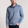 Peter Millar Birchmont Stretch Melange Ribbed Quarter-Zip -ST.BERNARD mf18ek46 infinity