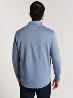 Peter Millar Birchmont Stretch Melange Ribbed Quarter-Zip -ST.BERNARD mf18ek46 infinityalt2