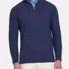 Peter Millar Tri-Blend Melange Quarter Zip