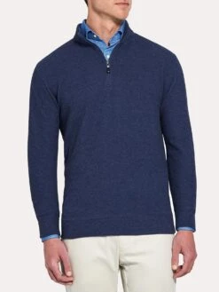 Peter Millar Tri-Blend Melange Quarter Zip