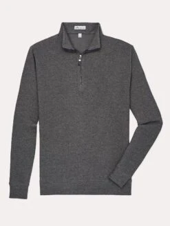 Peter Millar Tri-Blend Melange Quarter Zip -ST.BERNARD mf18k36 smoke a4b5cce8 4501 4f42 8f31 9cf318102028