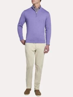 Peter Millar Crown Comfort Interlock 1/4 Zip -ST.BERNARD mf18k40 auroraalt3
