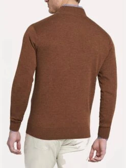 Peter Millar Men's Crown Comfort Cashmere Quarter-Zip Sweater -ST.BERNARD mf18s11 bourbonalt2
