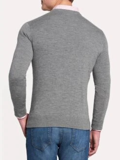 Peter Millar Men's Crown Comfort Cashmere Sweater -ST.BERNARD mf18s12 britishgreyalt1