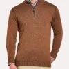Peter Millar Nappa Trimmed Quarter-Zip Sweater