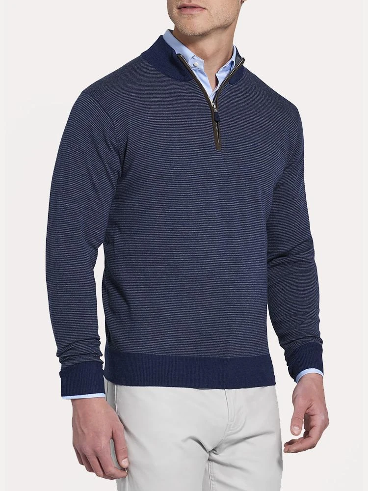 Peter Millar Needle Stripe Quarter-Zip Sweater 4 Peter Millar Needle Stripe Quarter-Zip Sweater - Image 2