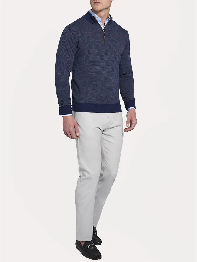 Peter Millar Needle Stripe Quarter-Zip Sweater 6 Peter Millar Needle Stripe Quarter-Zip Sweater - Image 4
