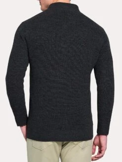 Peter Millar Mountainside 1/4 Zip With Shoulder Detail -ST.BERNARD mf18s90 blackalt1