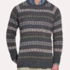 Peter Millar Mountainside Fair Isle Crew -ST.BERNARD mf18s91 thunder