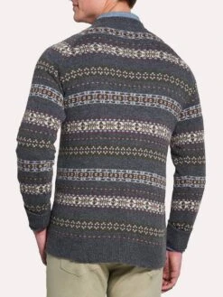 Peter Millar Mountainside Fair Isle Crew -ST.BERNARD mf18s91 thunderalt2