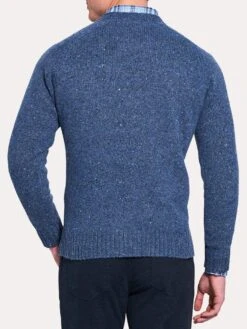 Peter Millar Crown Vintage Saddle Shoulder Crew -ST.BERNARD mf18s97 atlanticbluealt1