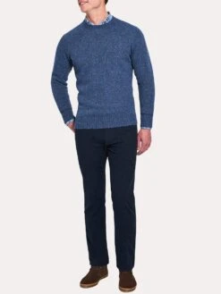 Peter Millar Crown Vintage Saddle Shoulder Crew -ST.BERNARD mf18s97 atlanticbluealt3