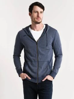 Faherty Brand French Terry Zip Hoodie -ST.BERNARD mkc0004 navy dee79a0c c954 4c89 95c2 e0662a095e44
