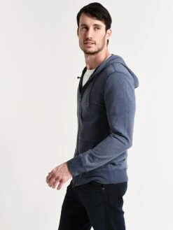 Faherty Brand French Terry Zip Hoodie -ST.BERNARD mkc0004 navyalt1