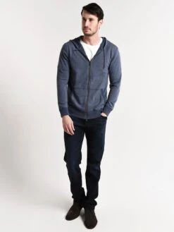 Faherty Brand French Terry Zip Hoodie -ST.BERNARD mkc0004 navyalt3