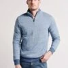 Faherty Dual Knit 1/4 Zip -ST.BERNARD mkf1883 blue 386d7d19 9405 4511 b79f e25e16f0634e