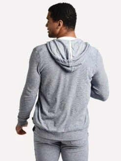 Faherty Brand Men's Towel Terry Hoodie -ST.BERNARD mks1940 bluealt2