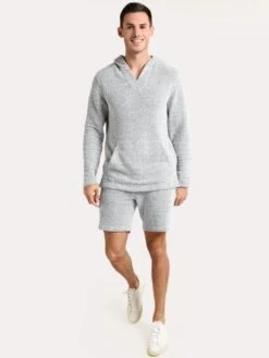 Faherty Brand Backloop Jacquard Hoodie Poncho -ST.BERNARD mku1812 whitewateralt3