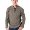 Saint Bernard Ribbed Zip Mock Sweater -ST.BERNARD s1615 olive