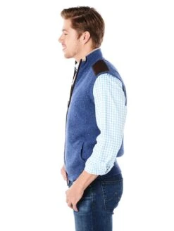 Saint Bernard Full Zip Mock Vest -ST.BERNARD s1632 bluealt2