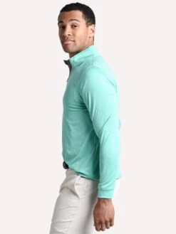 The Normal Brand Men's Performance Quarter Zip Pullover -ST.BERNARD ss19pfq bluehazealt1