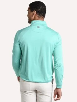 The Normal Brand Men's Performance Quarter Zip Pullover -ST.BERNARD ss19pfq bluehazealt2